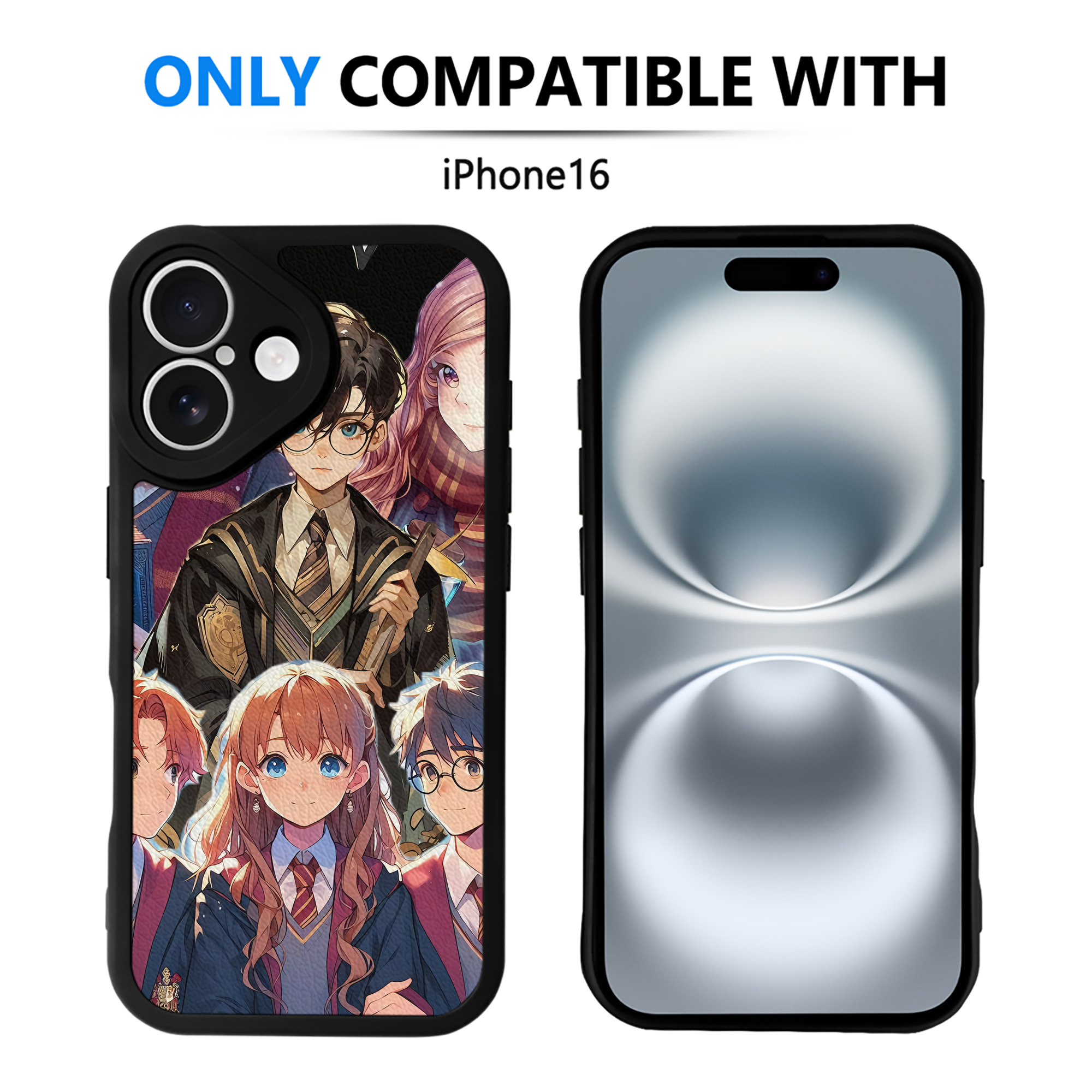 （画像用） Harry Potter ハリー・ポッターシリーズ 【iPhone 16シリーズ対応】シリコンスマホケース（レザー調） 材質：シリコン